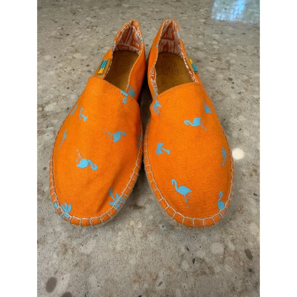 Ubuntu Life Afridrilles Flamingo Palm Canvas Espadrilles 8.5 Summer